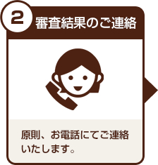 審査結果のご連絡