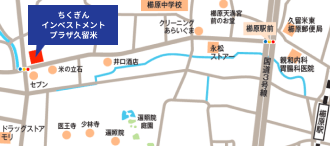 地図：ちくぎんインベストメントプラザ久留米