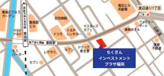 地図：ちくぎんインベストメントプラザ福岡